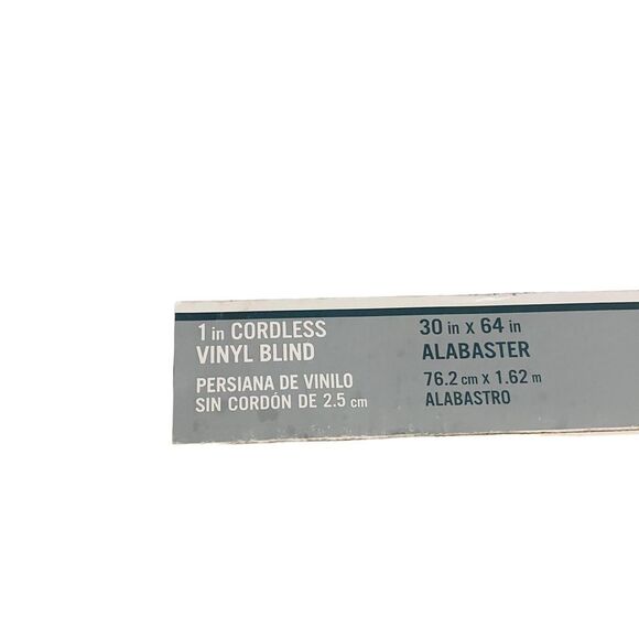 NIB Home Depot Alabaster 1" Cordless Vinyl Blind - 30"x64" - Picture 10 of 15